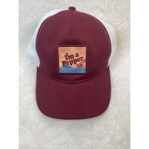 Vintage Style Dr Pepper “I’m a Pepper” Trucker Hat Burgundy/White Adjustable Cap